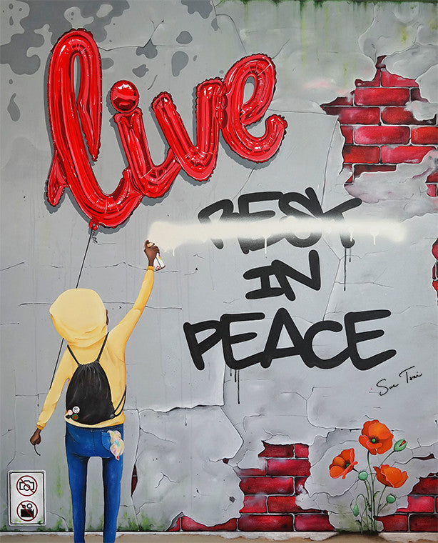 Live In Peace - Rolled Canvas Print
