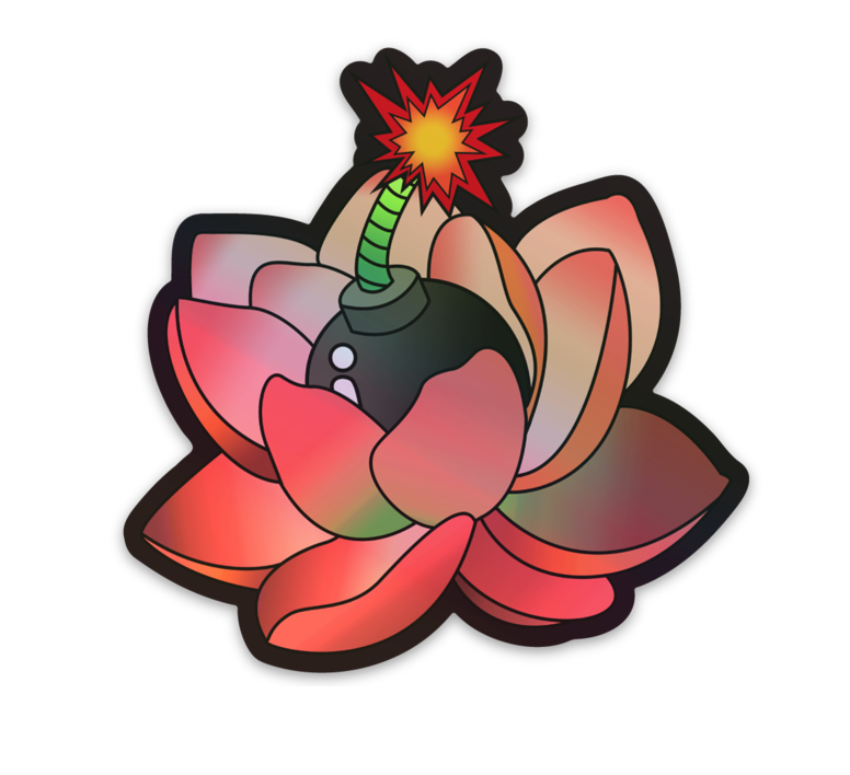 Flower Bomb - Holographic Sticker